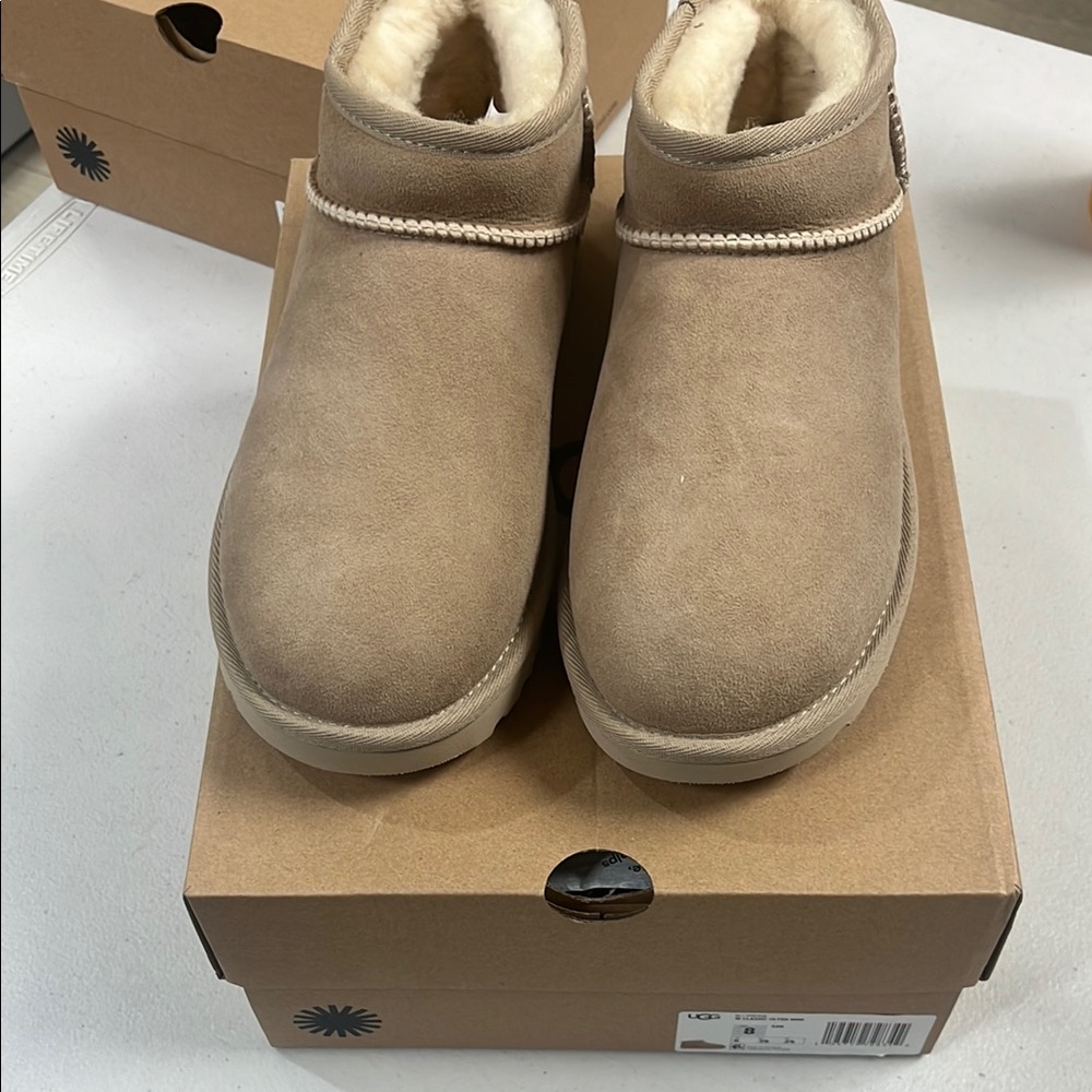 Authentic Ugg Ultra Mini Sand Size 8 Women